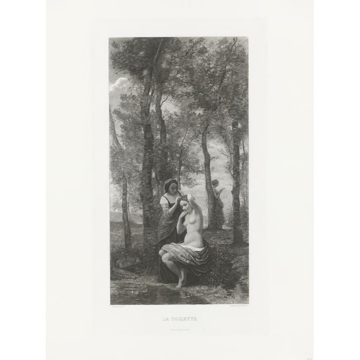 La Toilette (Rousse) - Une estampe d’après Jean-Baptiste-Camille Corot