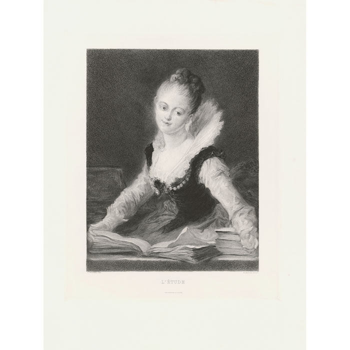 Study - Une estampe d’après Jean-Honoré Fragonard