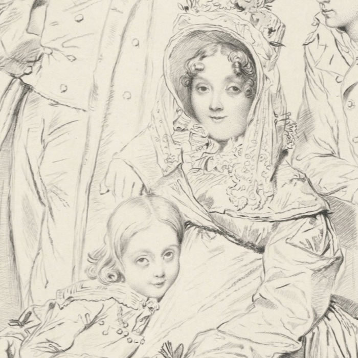 The Stamati Family - Une estampe d’après Jean-Auguste-Dominique Ingres