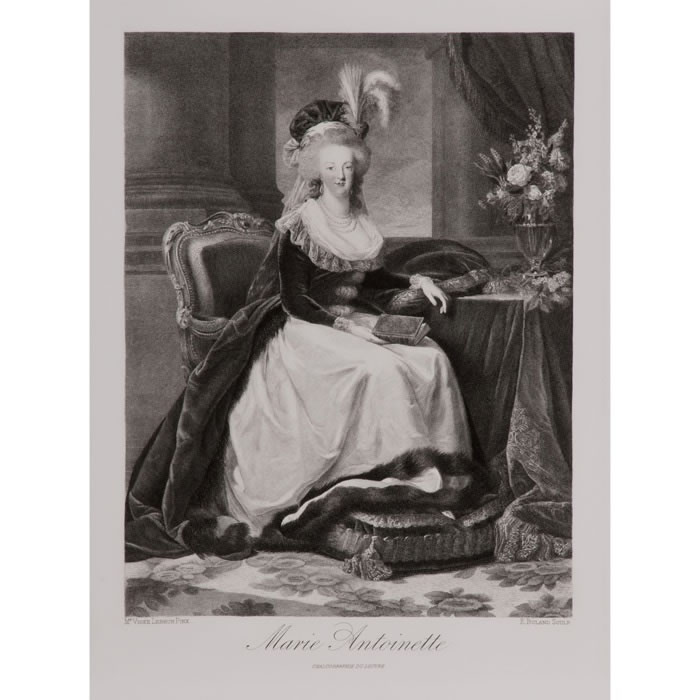 Portrait of Marie-Antoinette, standing - Une estampe d’après Louise-Elisabeth Vigée-Lebrun