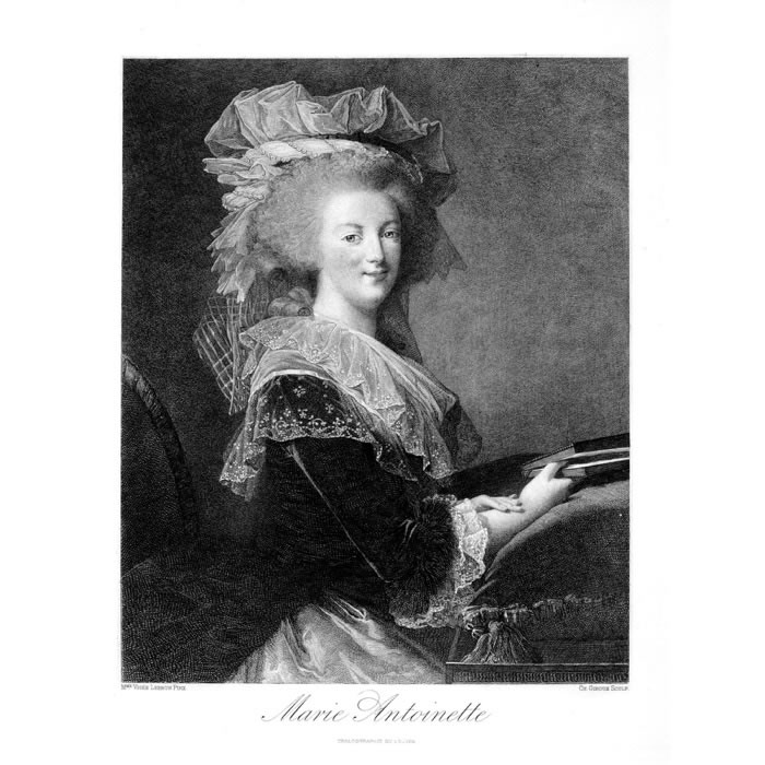 Portrait of Marie-Antoinette, bust - Une estampe d’après Louise-Elisabeth Vigée-Lebrun