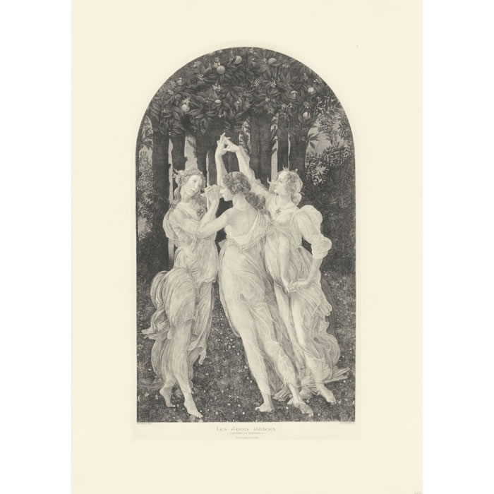 The Three Graces (fragment of Spring) - Une estampe d’après Sandro Botticelli