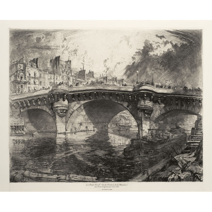 The Pont-Neuf viewed from the Canal de la Monnaie - Une estampe d’après Louis Orr