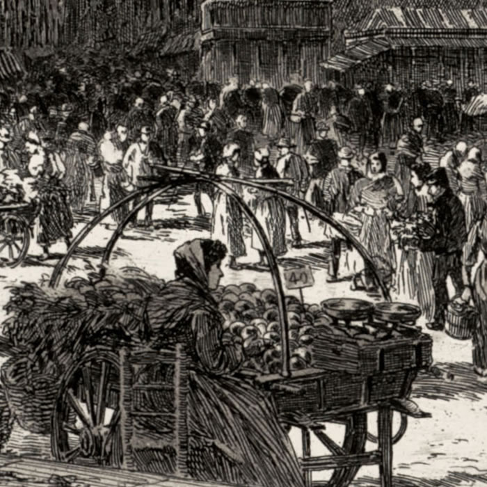 The Place Saint-Médard - Une estampe d’après Gustave Fraipont