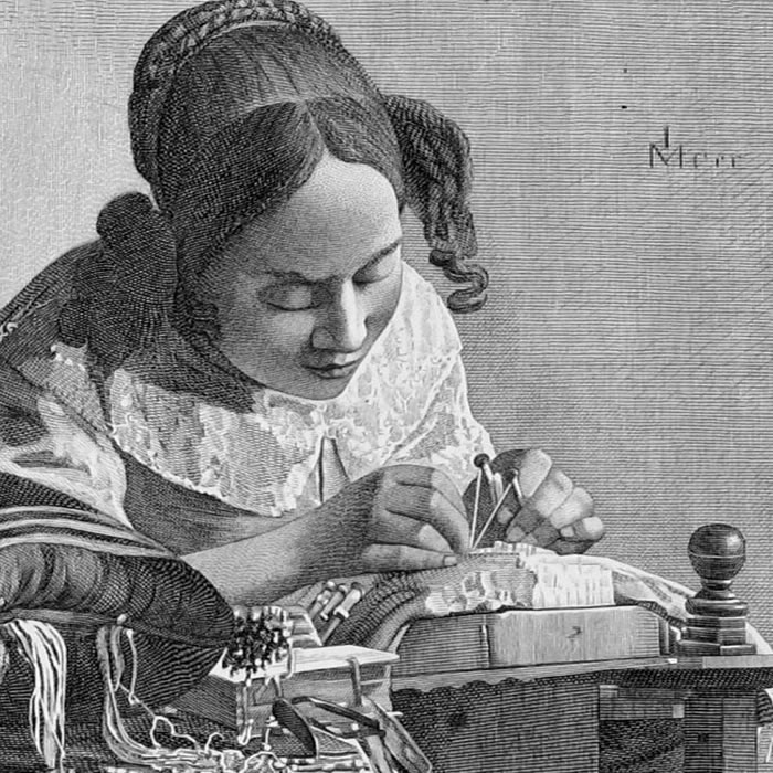 The Lacemaker - Une estampe d’après Johannes Vermeer