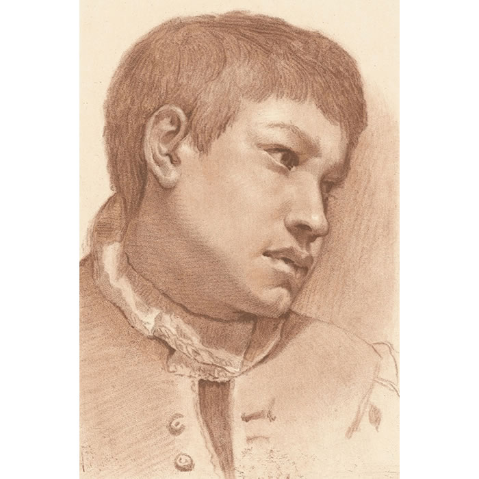 Tête de jeune garçon - Une estampe d’après Annibale Carracci