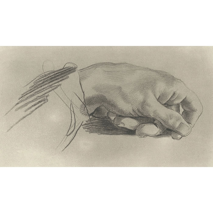 Étude de main - Une estampe d’après Annibale Carracci