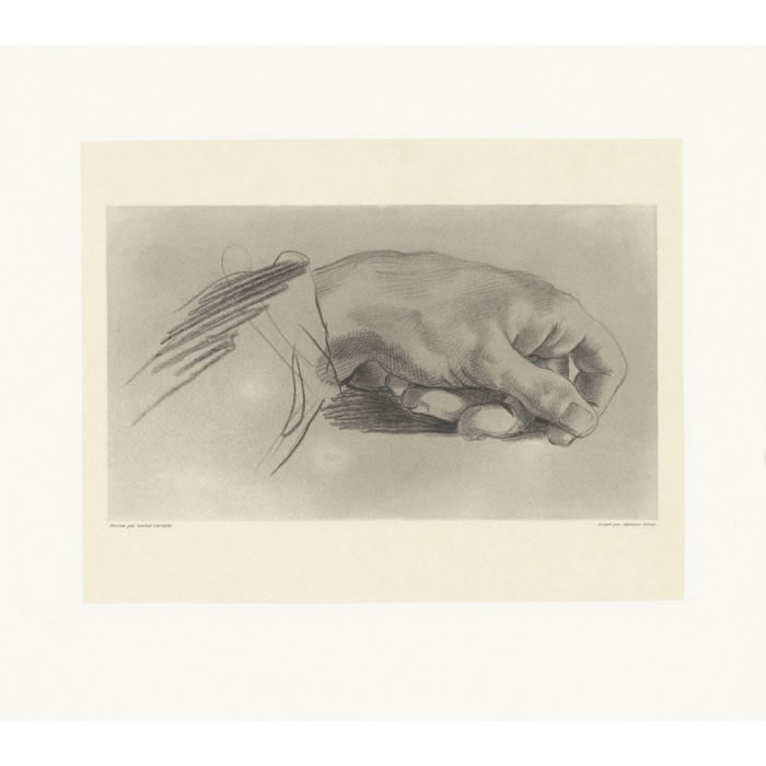 Étude de main - Une estampe d’après Annibale Carracci