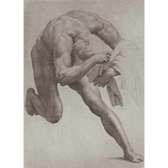 Étude d’homme nu - Une estampe d’après Daniele Ricciarelli