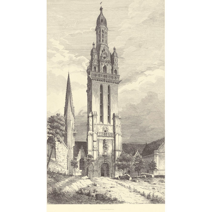 Église de Pleyben - Une estampe d’après Gabriel Toudouze