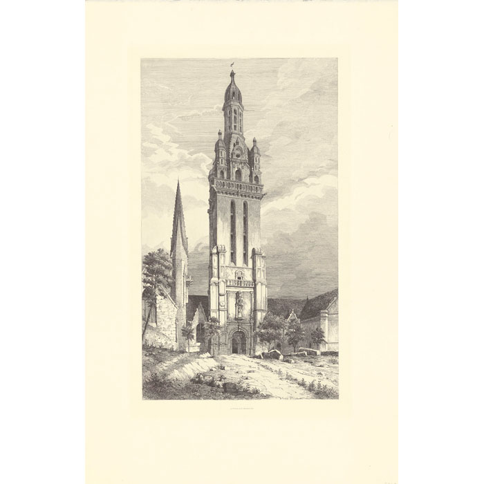 Église de Pleyben - Une estampe d’après Gabriel Toudouze