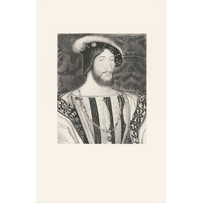 Portrait of Francis I, King of France (in 1515) - Une estampe d’après Jean Clouet