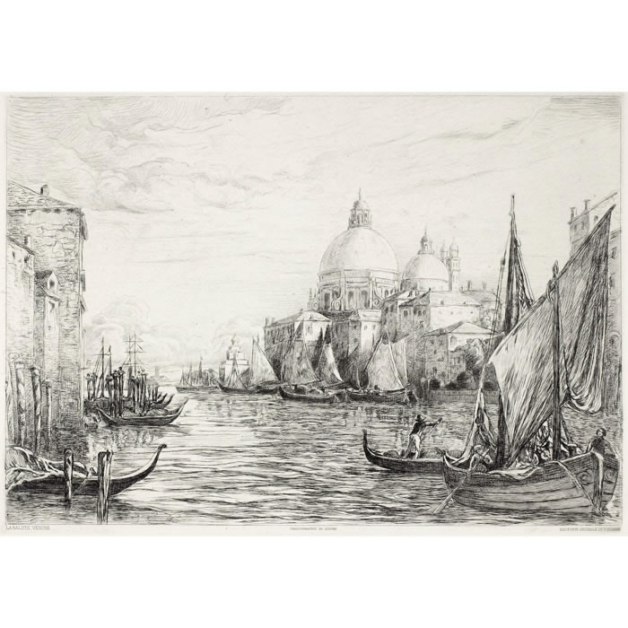 La Salute, Venice - Une estampe d’après Pierre Gusman