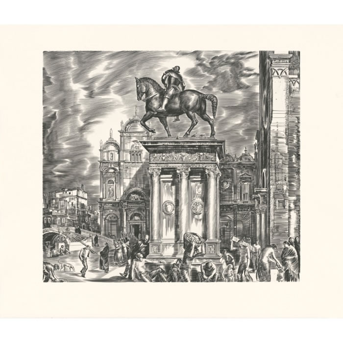 The Colleone, Venice - Une estampe d’après Albert Decaris