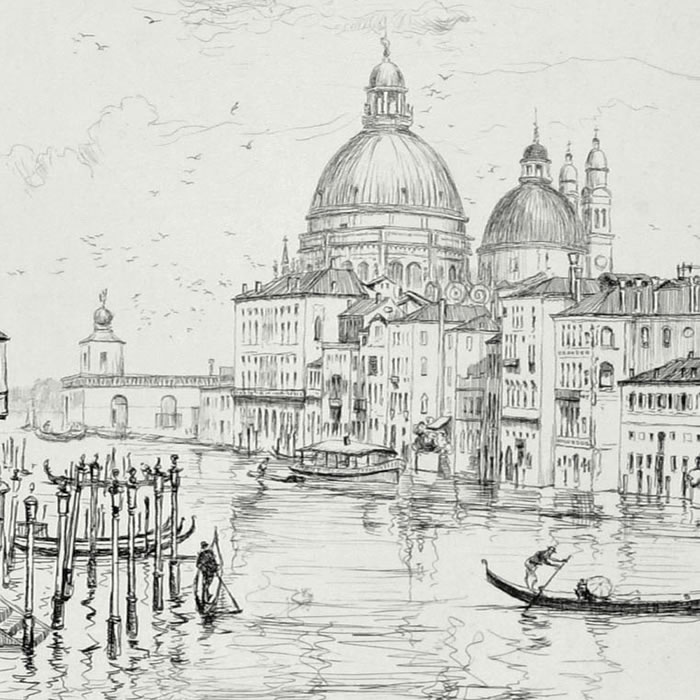 Grand Canal in Venice - Une estampe d’après Frank Milton Armington