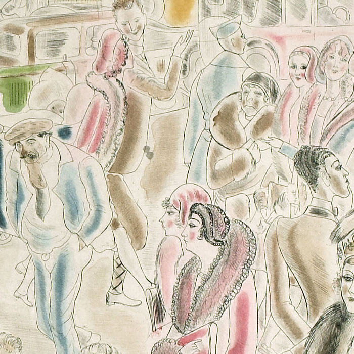 Avenue du Bois - Une estampe d’après Charles Laborde