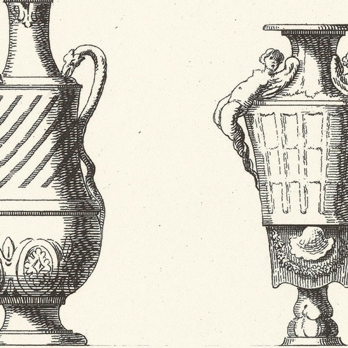 Vases d’époque Louis XIII - Une estampe d’après Auguste Péquégnot