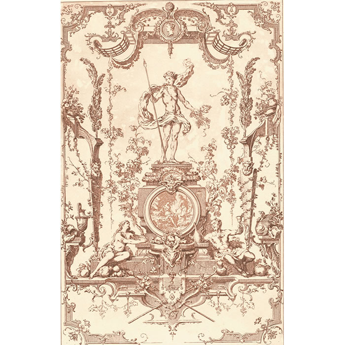 Baccus (composition ornementale d’époque Louis XIV) - Une estampe d’après Claude Gillot