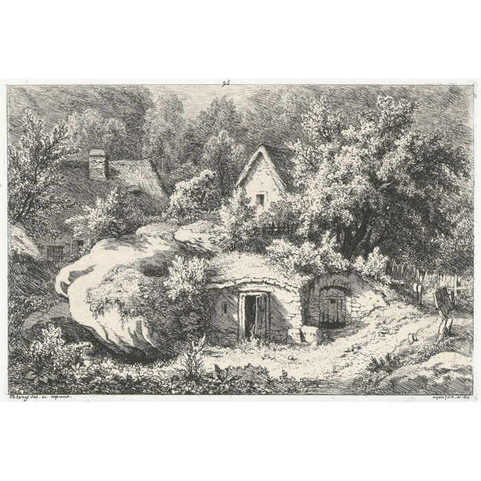 Cottages and cellars under the rocks