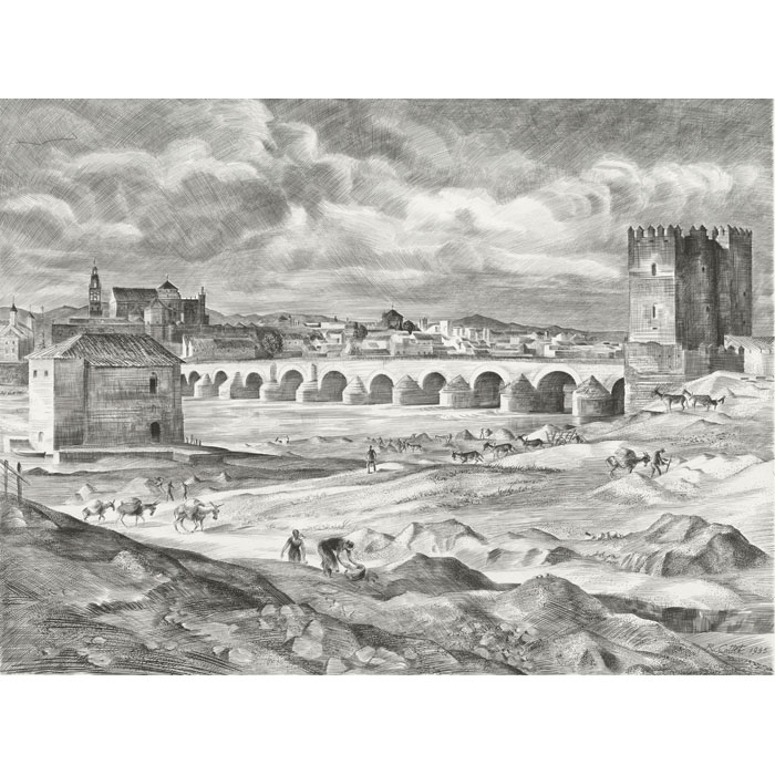 Cordoue - Une estampe d’après René Cottet