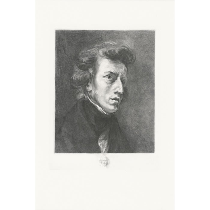 Portrait de Chopin - Une estampe d’après Eugène Delacroix