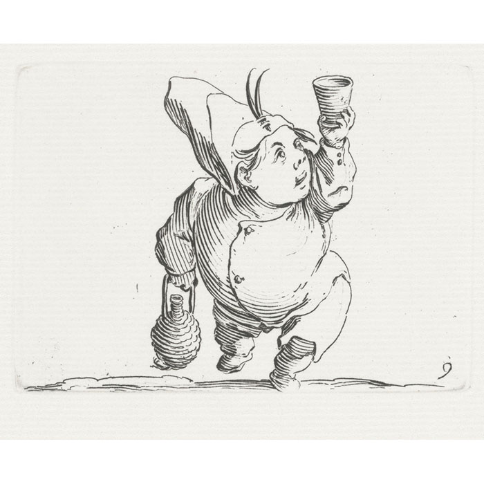 The drinker seen from the front