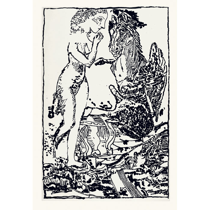 Young Girl and Death, plate C - Une estampe d’après Jean-Pierre Pincemin