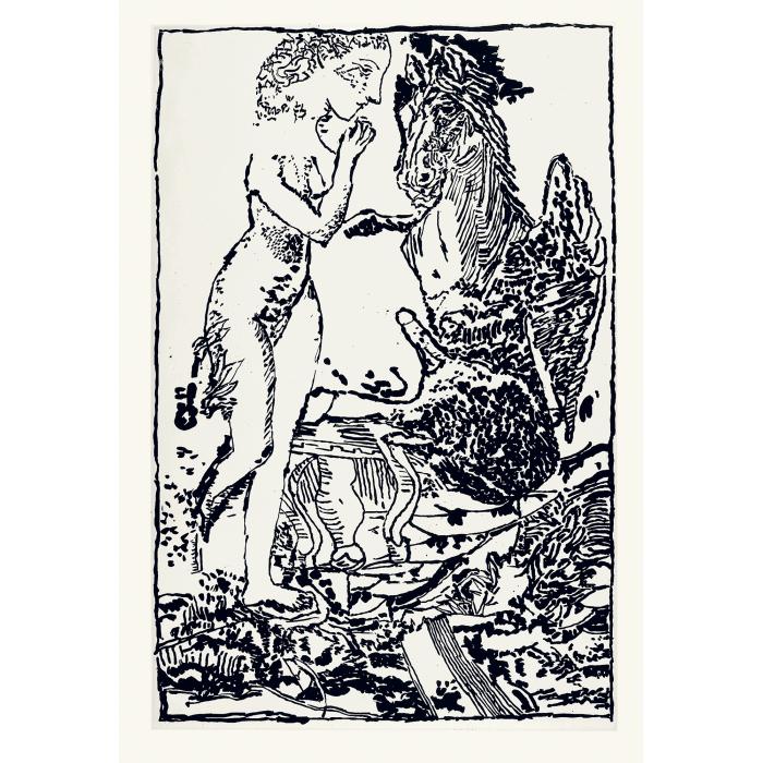 Young Girl and Death, plate C - Une estampe d’après Jean-Pierre Pincemin