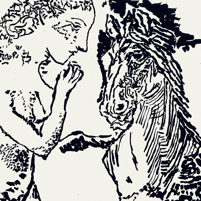 Young Girl and Death, plate C - Une estampe d’après Jean-Pierre Pincemin