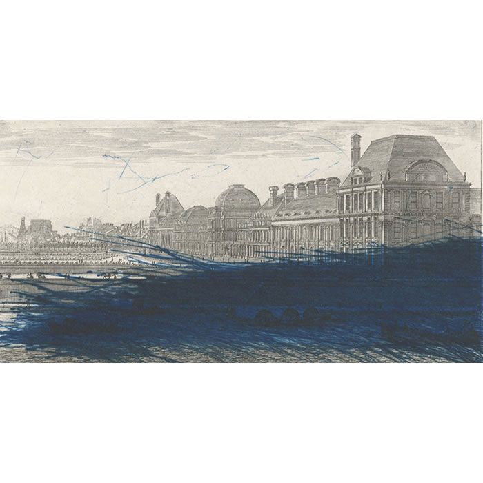 Perspective view of the Tuileries Palace and gardens - Une estampe d’après Arnulf Rainer