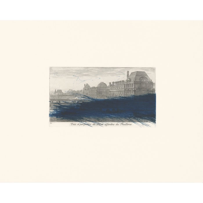 Perspective view of the Tuileries Palace and gardens - Une estampe d’après Arnulf Rainer