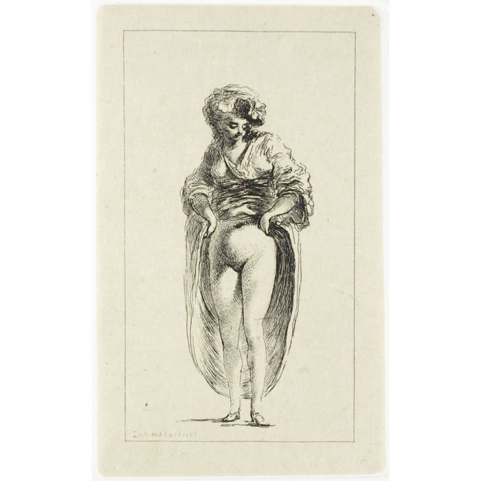 La Belle Napolitaine vue de face - Une estampe d’après Dominique Vivant Denon