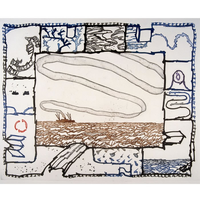 The travelling brush - Une estampe d’après Pierre Alechinsky