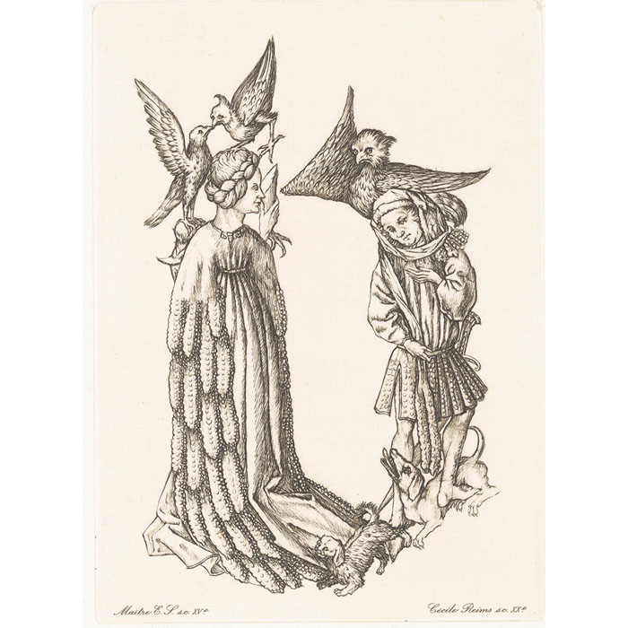 letter B - Une estampe d’après  Meister E. S.