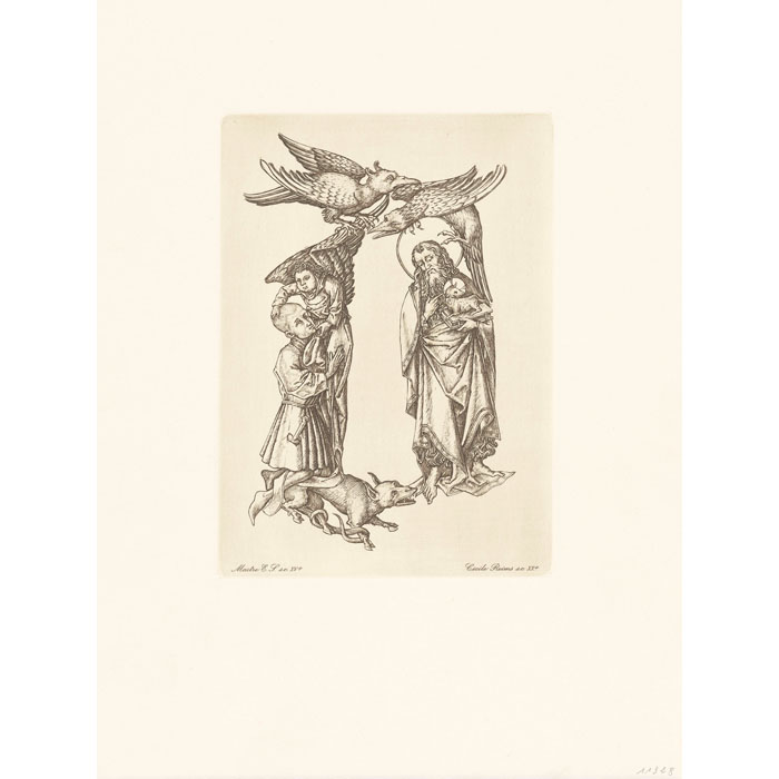 Lettre D - Une estampe d’après  Maître E. S.