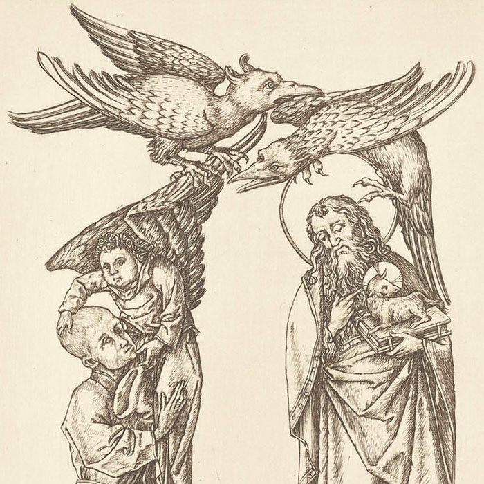 Lettre D - Une estampe d’après  Maître E. S.