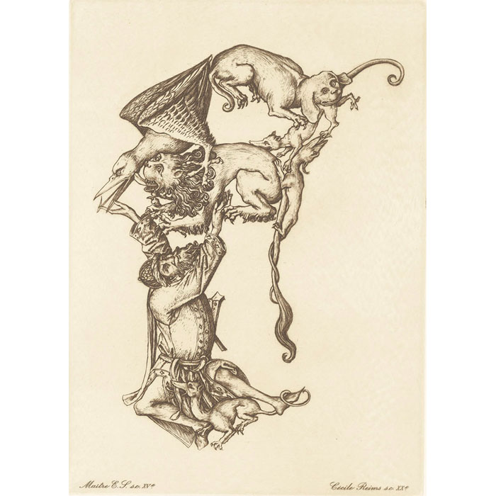 Letter F - Une estampe d’après  Meister E. S.