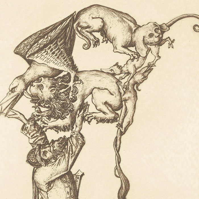 Letter F - Une estampe d’après  Meister E. S.