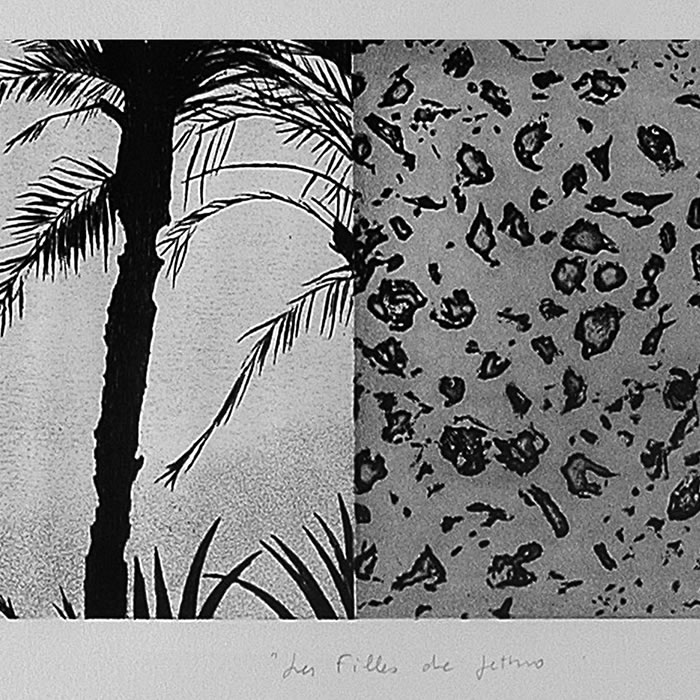 Moïse défendant les jeunes filles de Jéthro (d’après Poussin) - Une estampe d’après Carole Benzaken