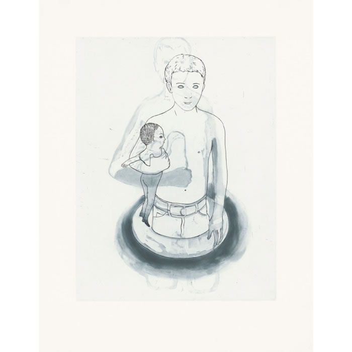 Garçon à la poupée - Une estampe d’après Françoise Petrovitch