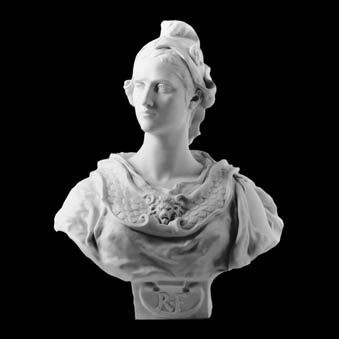 Buste De Marianne Blanc - Sculpture Républicaine - Statue Neuve