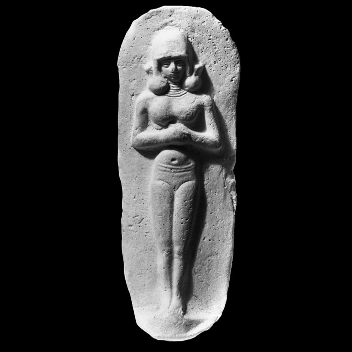 Plaquette figurine of a female nude - Eastern antiquities - Reproduction d’une sculpture du Musée du Louvre, Paris