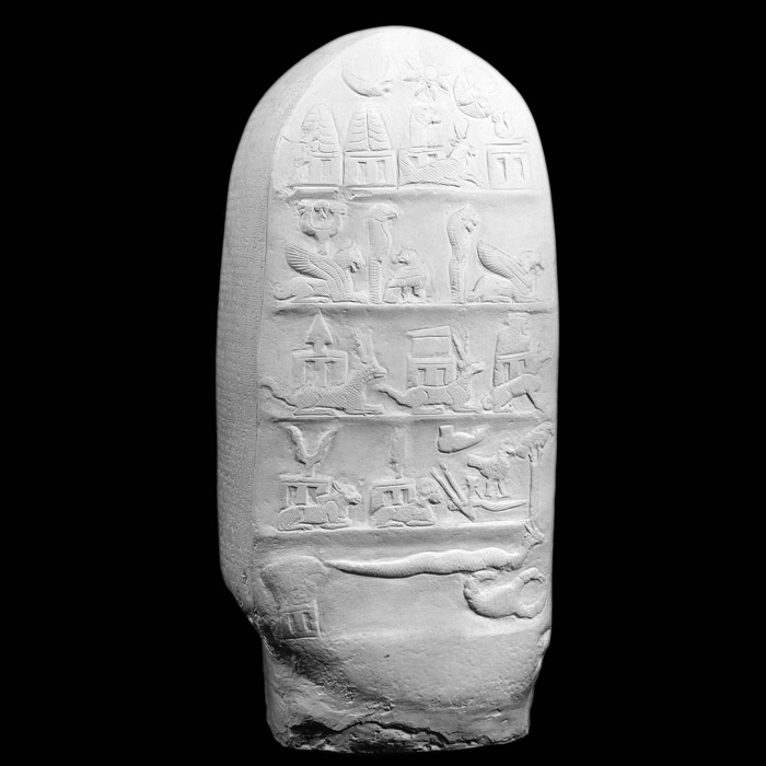Kudurru of Meli-Shipak: land grant to his son - Eastern antiquities - Reproduction d’une sculpture du Musée du Louvre, Paris