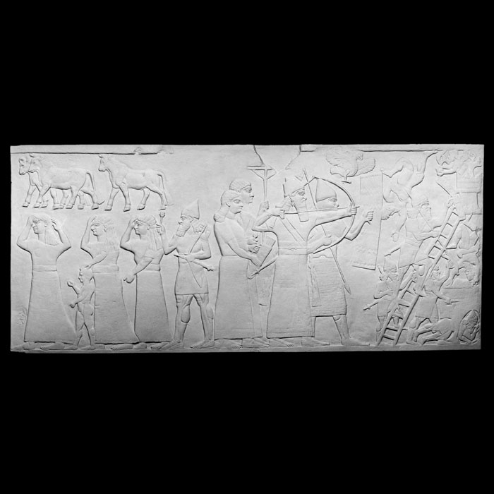 Reproduction de sculpture : Bas-relief d’Assurnasirpal II assiégeant ...