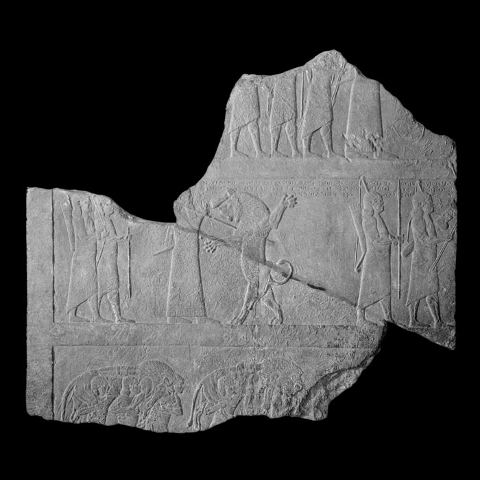 The Lion Hunt - Eastern antiquities - Reproduction d’une sculpture du Musée du Louvre, Paris