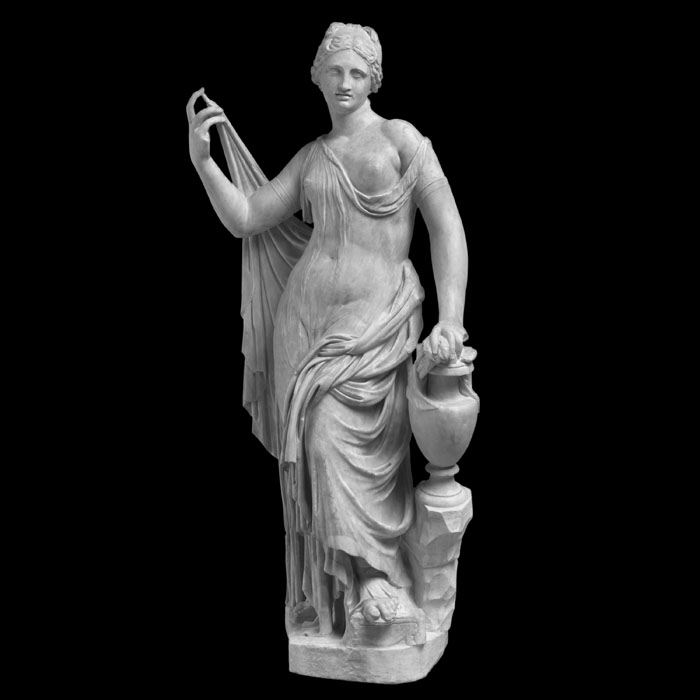 Aphrodite drapée - Antiquités gréco-romaines - Reproduction d’une sculpture du Musée du Louvre, Paris