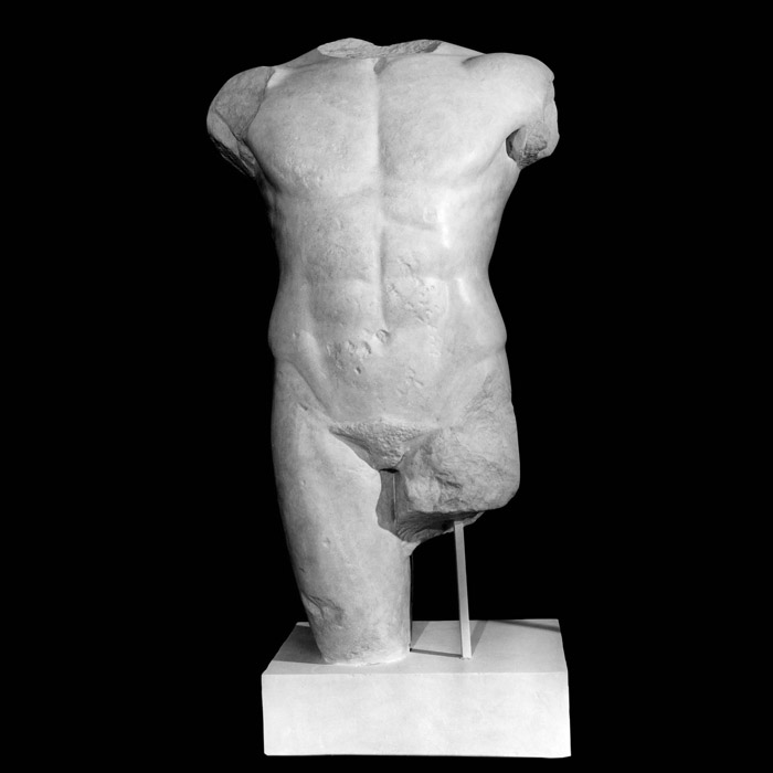 Male torso - Greco-Roman antiquities - Reproduction d’une sculpture du Musée du Louvre, Paris