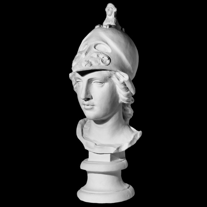 Tête d’Athéna dite Athéna à la ciste - Antiquités gréco-romaines - Reproduction d’une sculpture du Musée du Louvre, Paris