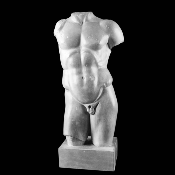 Torso of nude Heracles from Pézenas - Greco-Roman antiquities - Reproduction d’une sculpture du Musée du Louvre, Paris