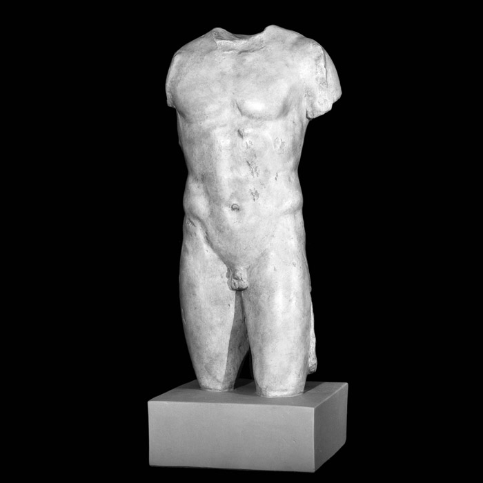 Torso of nude Heracles - Greco-Roman antiquities - Reproduction d’une sculpture du Musée du Louvre, Paris